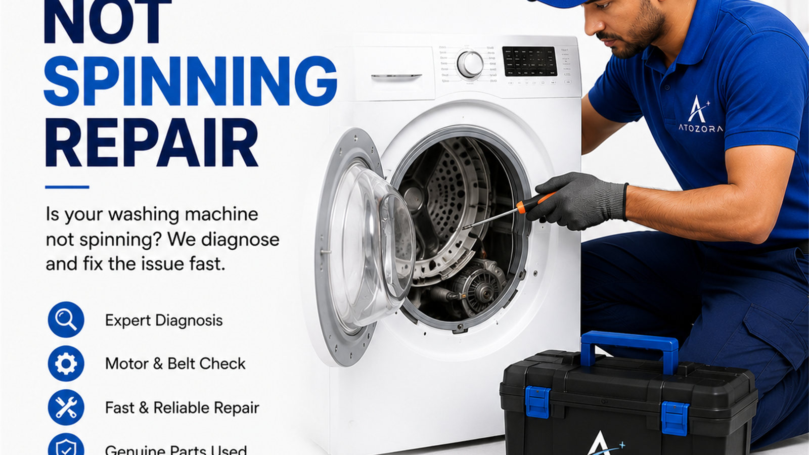 Atozora washing machine spin issue repair service